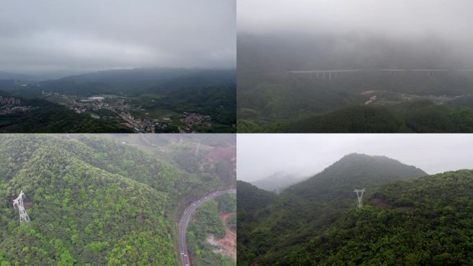 广东龙门南昆山森林云雾航拍