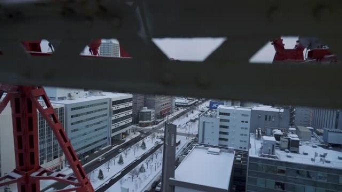 札幌在电视塔升起时的城市景观