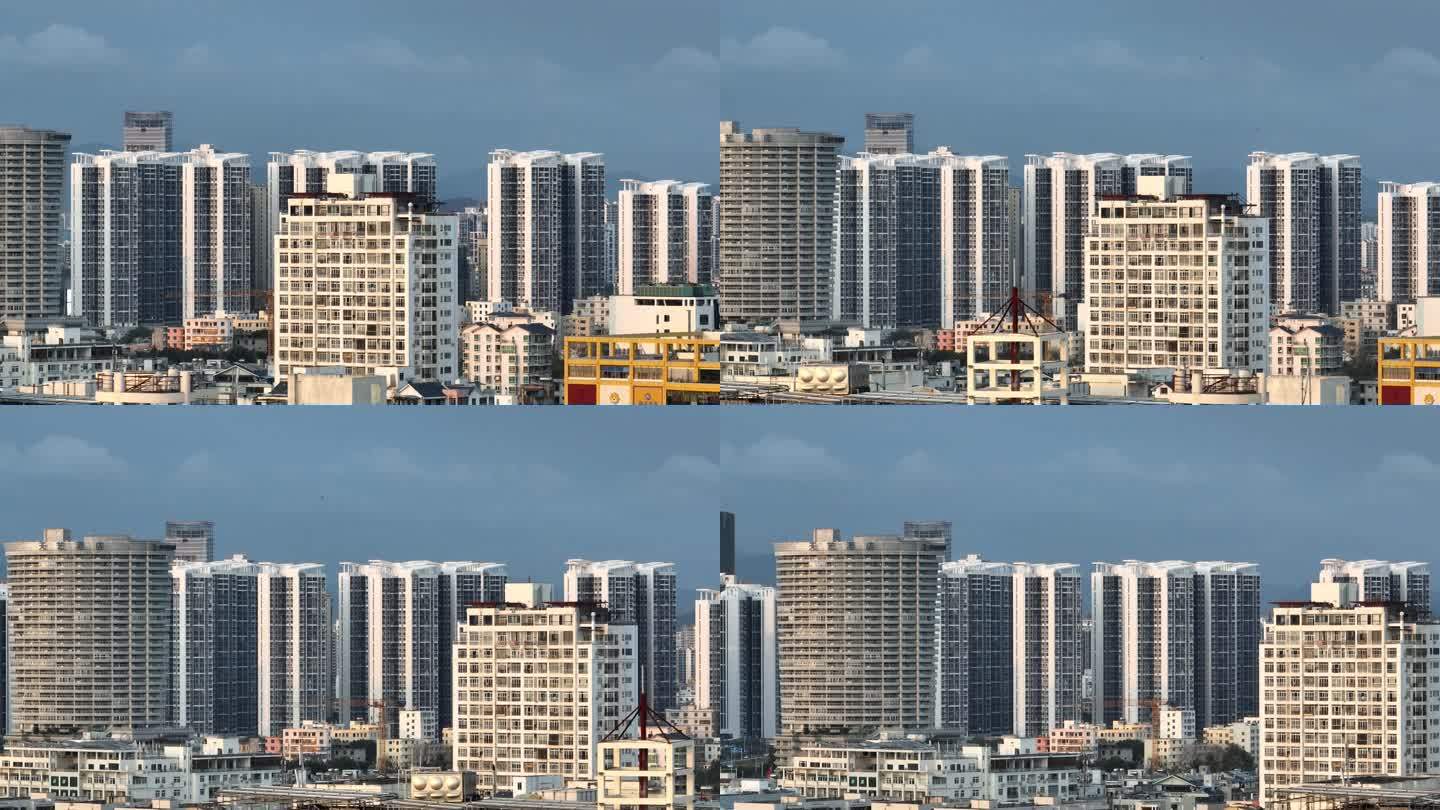 三亚城市建筑群航拍