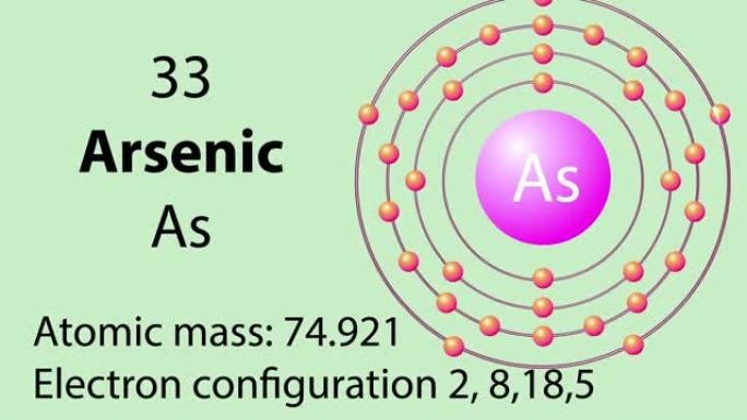 元素周期表的砷 (As) 符号化学元素