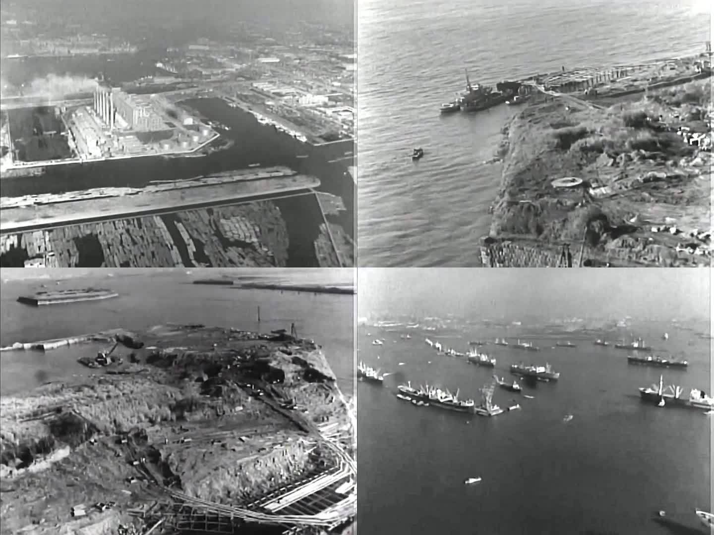 1960年日本东京湾 繁忙海运
