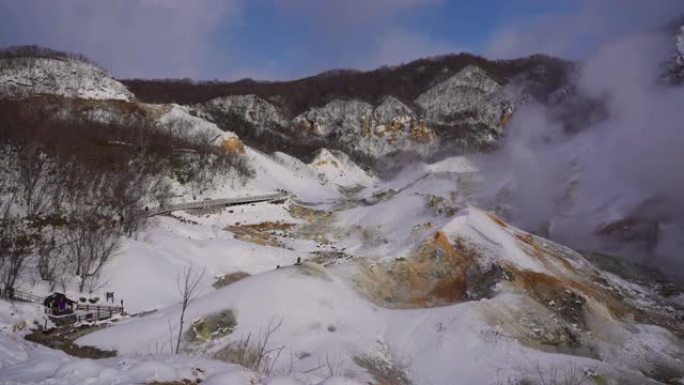 日本北海道登别的地狱谷