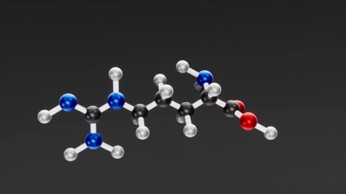 精氨酸分子的结构化学式。