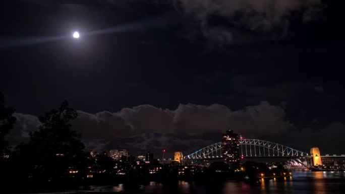悉尼港 (Habor) 夜间延时