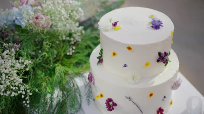 婚宴上的结婚蛋糕。