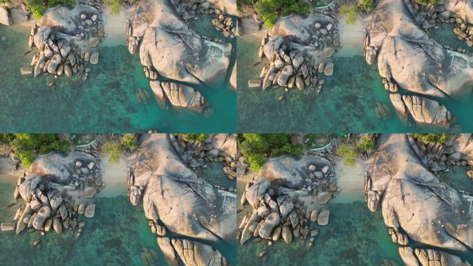 苏梅岛岩石的鸟瞰图