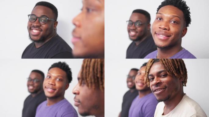 快乐黑人男性积极情绪模特拍摄