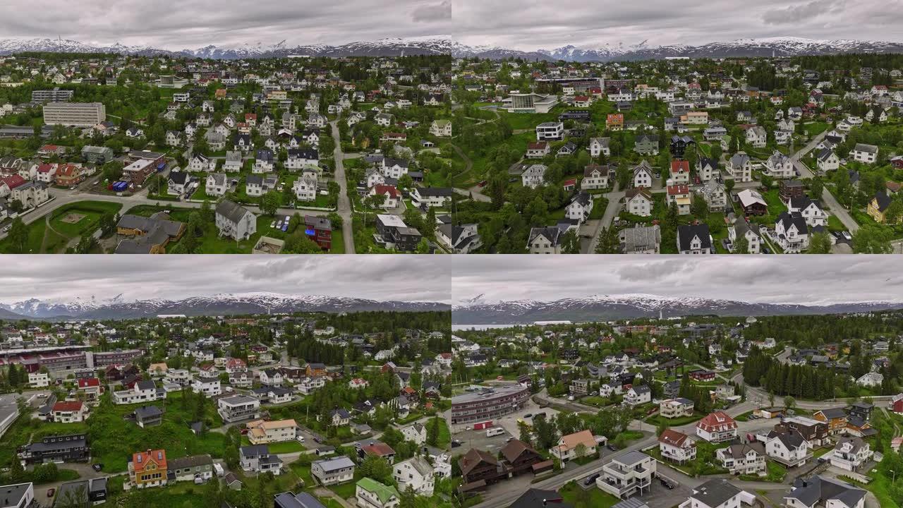 Tromsø Norway Aerial v9 low level drone flyover fo