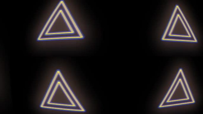 俱乐部风格的带发光二极管灯的金色三角形图案