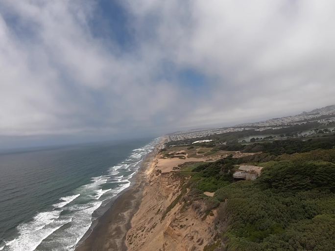 加州湾区滑翔伞第一视角