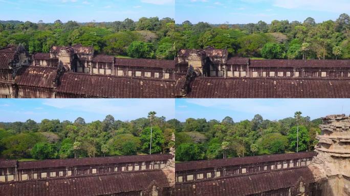 古遗址吴哥窟寺-柬埔寨著名地标。柬埔寨暹粒。