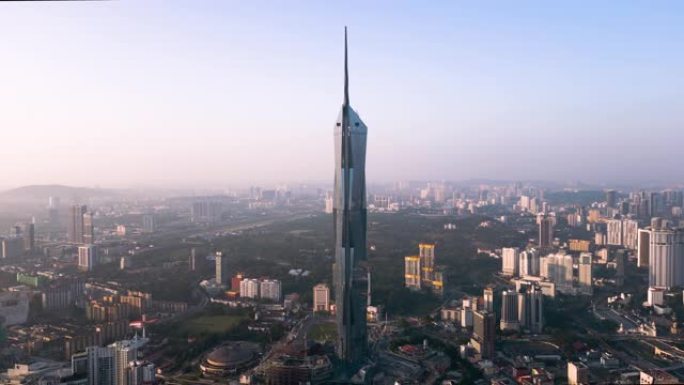 吉隆坡城市默迪卡118摩天大楼的鸟瞰图