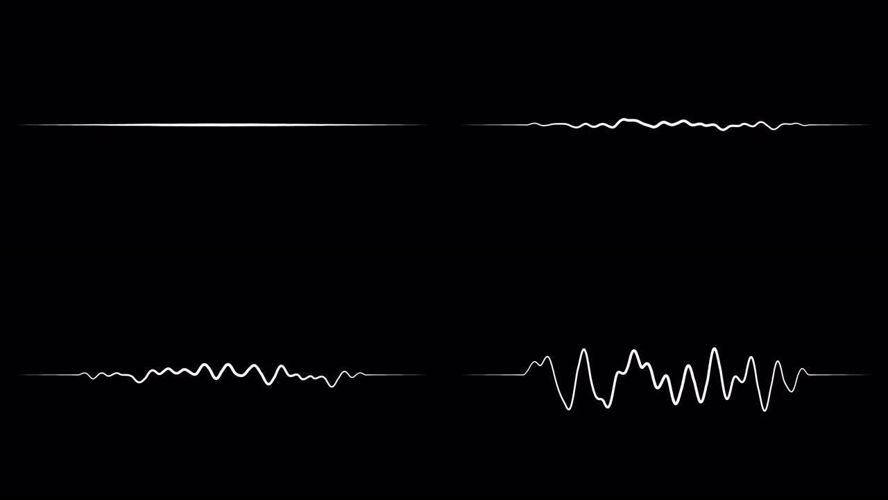 声音抽象可视化均衡器。语音线路。极简波形音频。