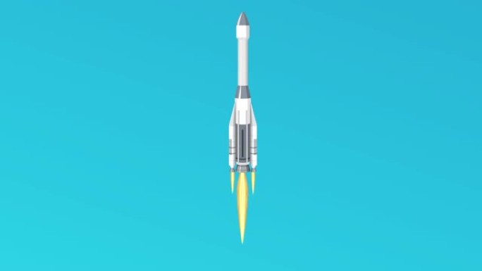 火箭发射到太空的动画