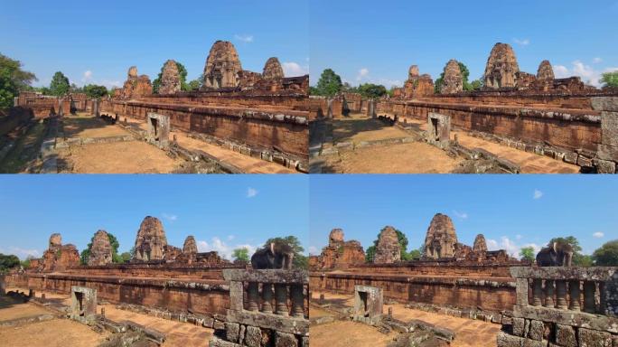 神秘的古代遗迹东梅本寺-柬埔寨著名地标，吴哥窟建筑群。柬埔寨暹粒。