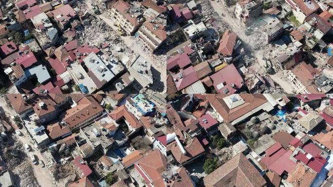 土耳其和叙利亚地震呼吁。Hatay无人机视频