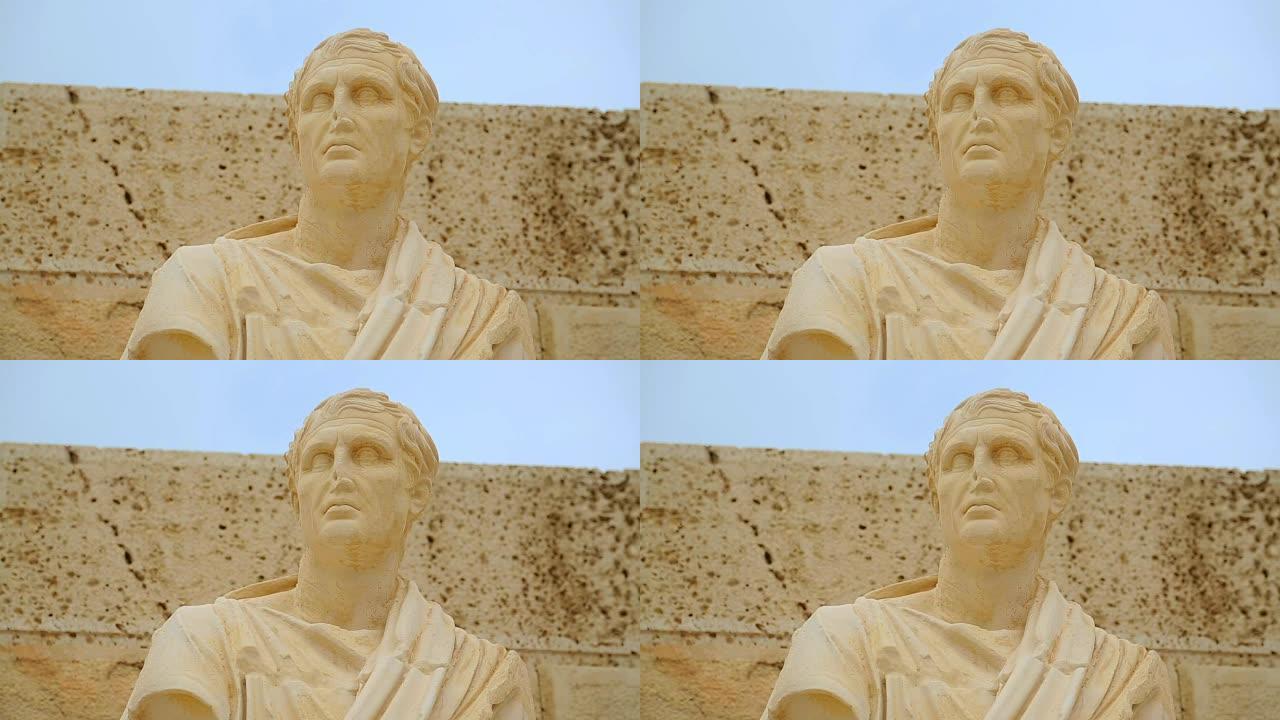 古希腊著名新喜剧戏剧家、艺术的大理石雕像