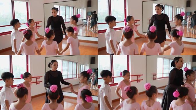 老师让学生在芭蕾舞工作室任职