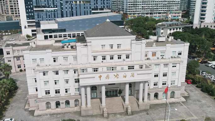 浙江省乐清市柳市镇中国海关大楼航拍