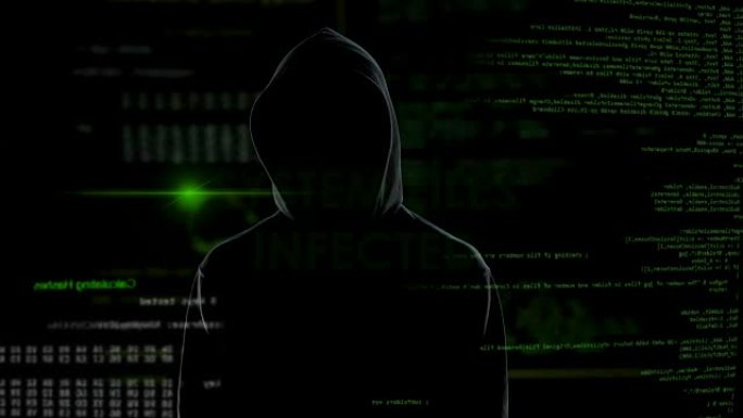 系统文件受感染的消息，剪影黑客在互联网上传播病毒