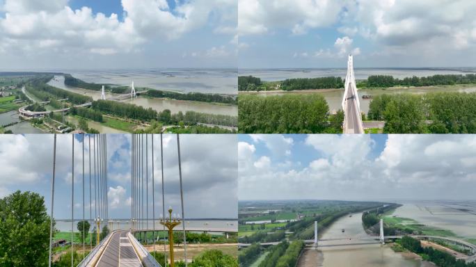 京杭大运河运河大桥航拍