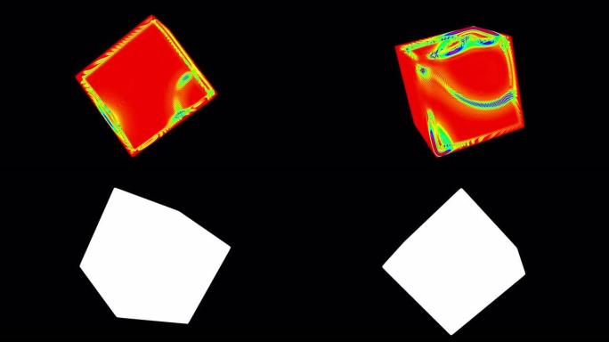 立方体抽象现代背景4k循环