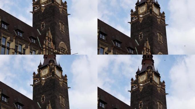 德国伍珀塔尔埃尔伯菲尔德历史悠久的市政厅4k 30fps视频