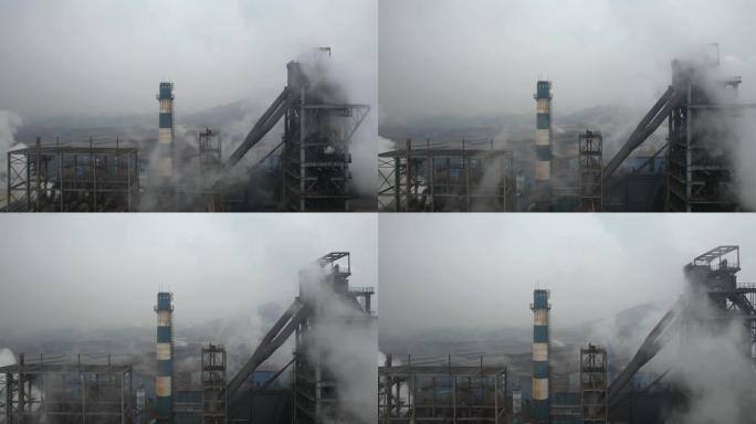 鉴于工厂制造空气污染，空中放大