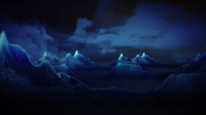 暗黑空间山川穿梭魔法场景科幻（ae模板）