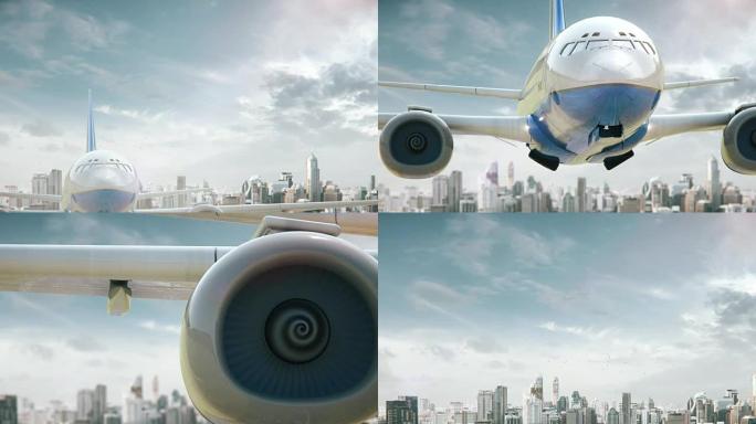 飞机起飞泰国曼谷