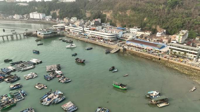 涠洲岛南湾街水上人家航拍