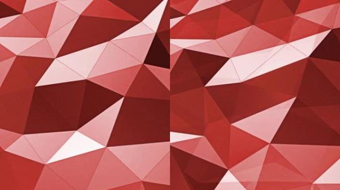 抽象三角形红色背景4k可循环。