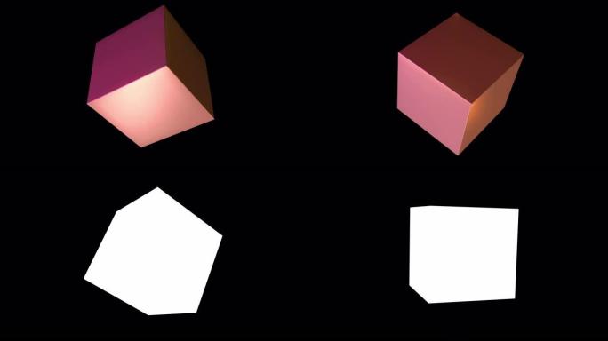 立方体抽象现代背景4k循环