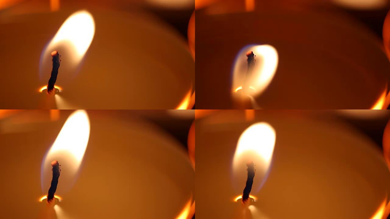 蜡烛火焰受强风影响，面对问题，为克服问题而战