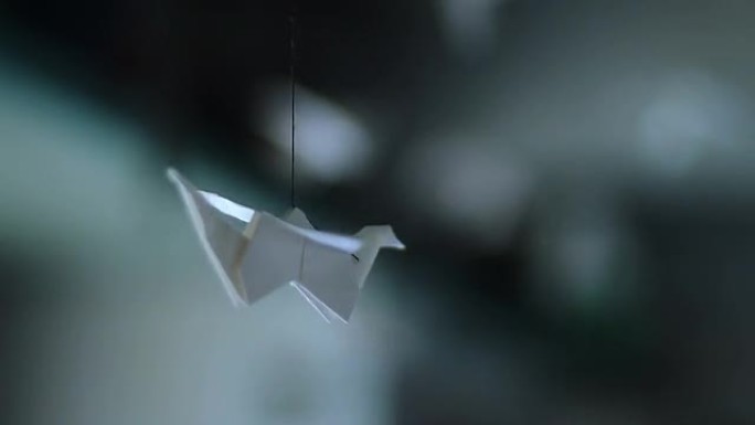 折纸鸟旋转，手工制作，日本纸艺