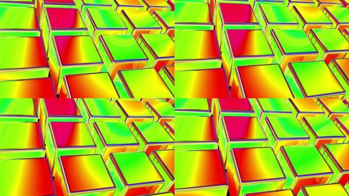 立方体抽象现代背景4k循环