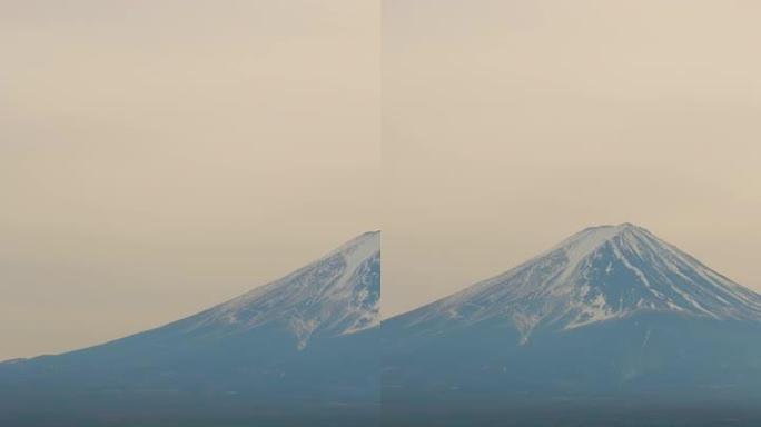 富士山景观的平移镜头