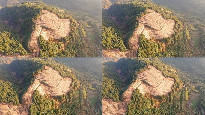 美丽乡村原生态田园山居村落都市后花园航拍