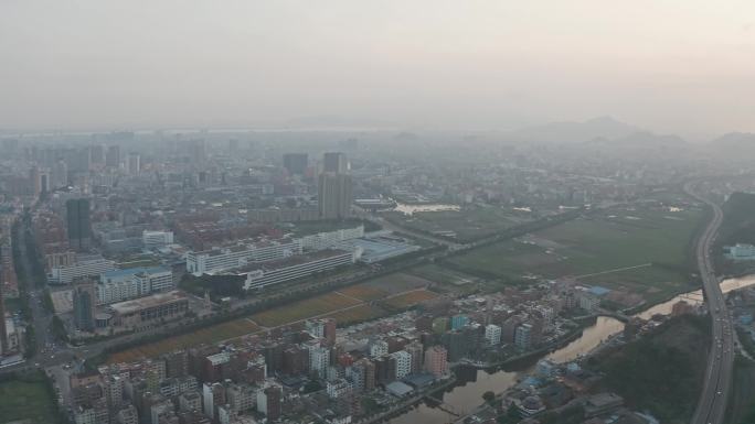 浙江省乐清市柳市镇鸟瞰航拍