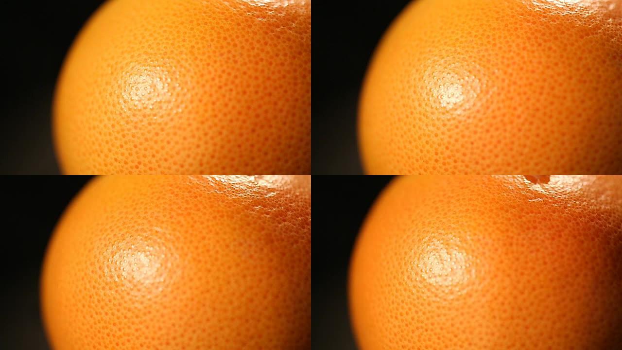 柑橘类水果特写，橘子皮脂肪问题治疗，不健康皮肤