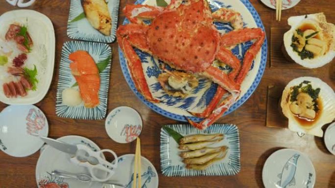 塔拉巴帝王蟹和海鲜菜单