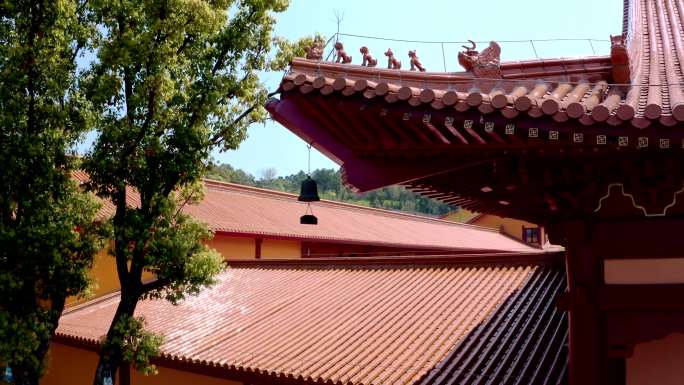 湖南长沙洗心禅寺古典建筑之美寺庙实拍视频