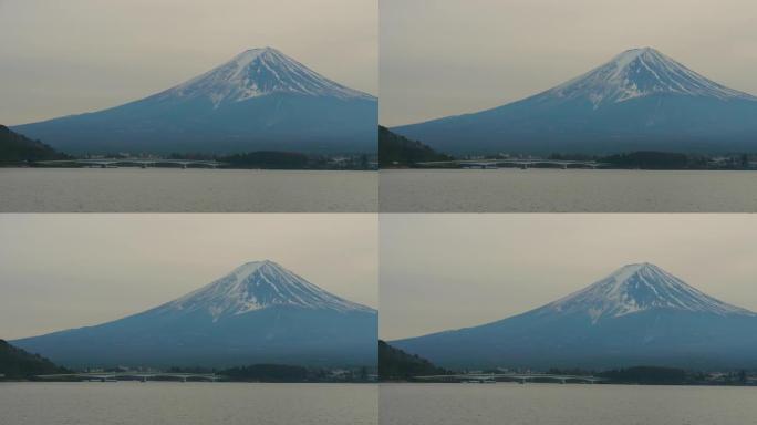 富士山景观冬季风光登山胜地美景