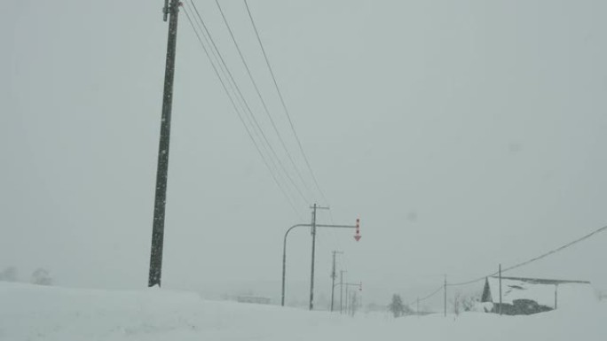 POV在雪路上行驶