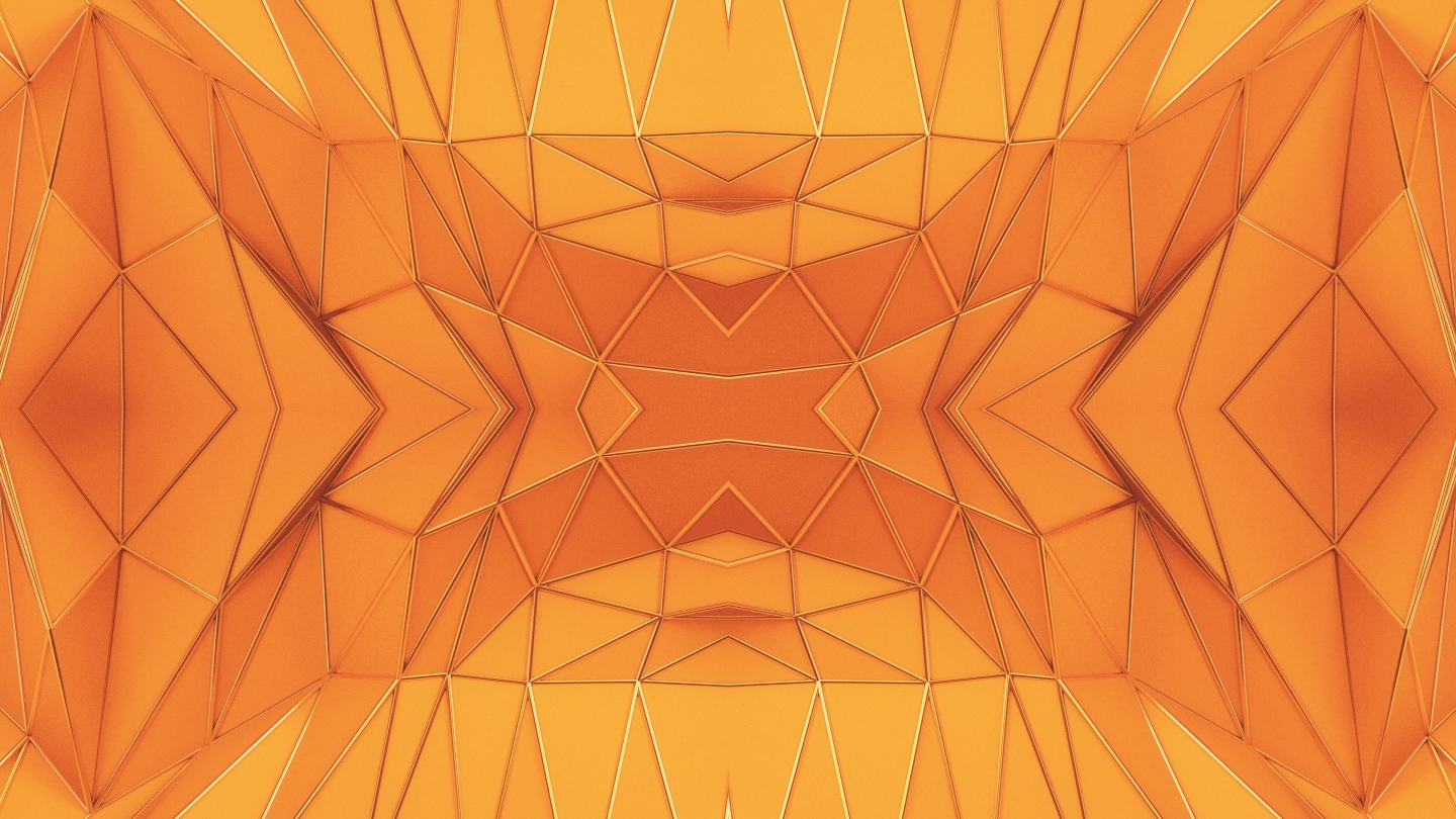 【4K时尚背景】金色三角几何边框暖场视频