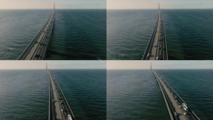 丹麦storeb æ lt大桥沿线交通稳定的道路