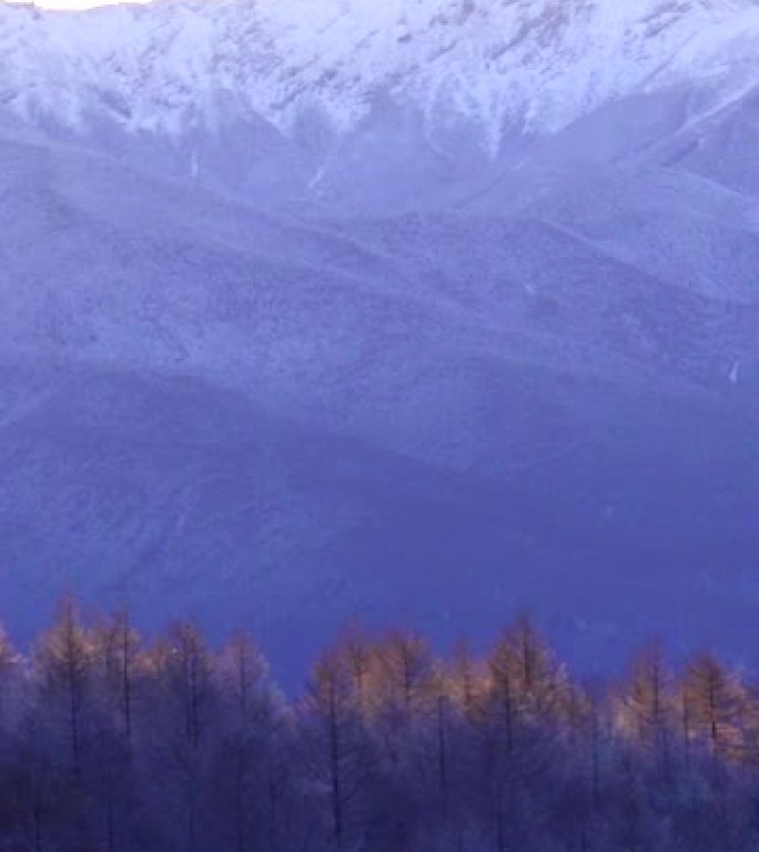 冬季早晨的Yatsugatake山脉