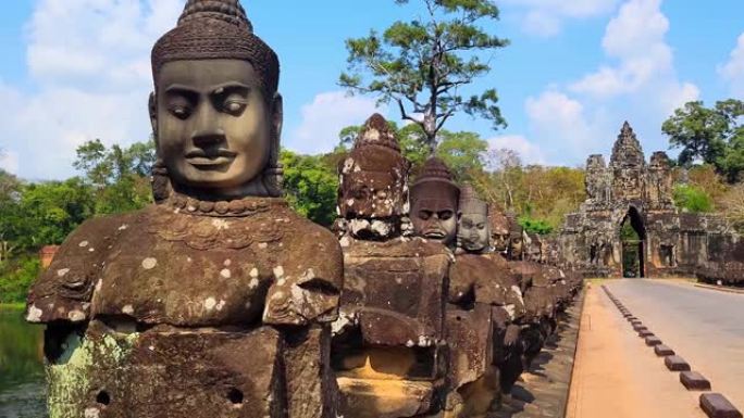 神秘的古代遗迹班台寺-柬埔寨著名地标，吴哥窟建筑群。柬埔寨暹粒。