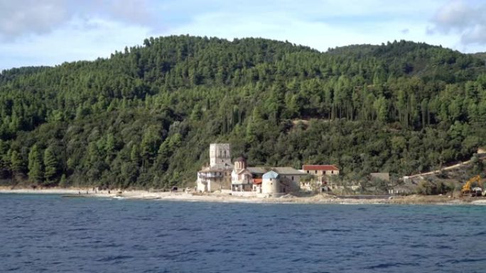 Zograchou H.修道院，arsanas，小港，阿索斯山，阿索斯山，哈尔基迪基，希腊