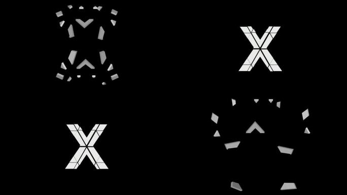 动画字母X